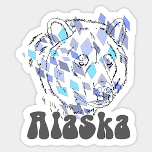 Icy blue bear Sticker